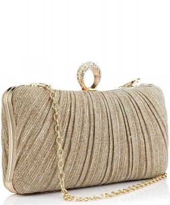 Evening Women Glitter Clutch Purse 9060 GOLD